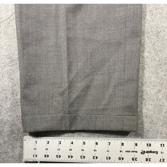 Dress Pants Mens Size 35 Inches Grey Creased Pleated Preppy Academia - Picture 8 of 12